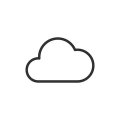 Cloud, linear icon. Internet storage and online data service. Line with editable stroke.