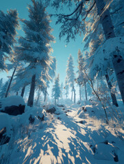 winter landscape with trees