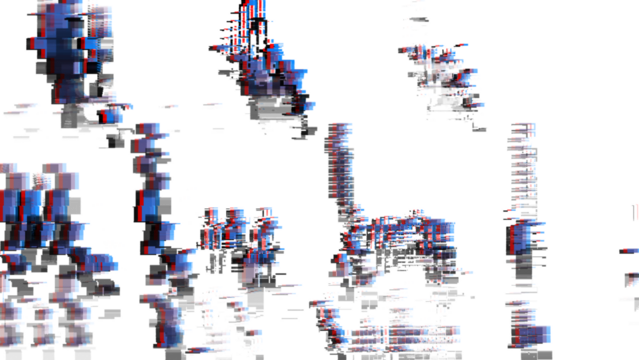 Abstract glitch texture background isolated on transparent background