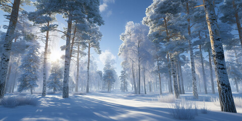 winter forest in winter