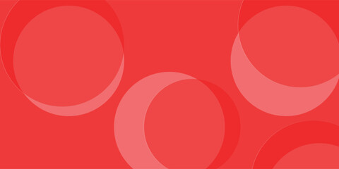 Vibrant Red Abstract Overlapping Circles Background