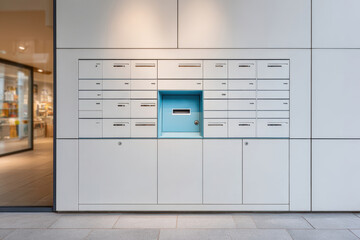 Modern lockers with digital access panel