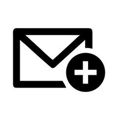 envelope plus icon, add message icon, new email symbol, compose mail icon, send message icon, mail add button, inbox plus icon, email creation icon, new mail notification, message creation icon, conta