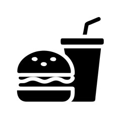 hamburger soda icon, burger drink icon, fast food icon, meal combo icon, snack beverage icon, burger and soda symbol, food and drink icon, takeaway meal icon, quick lunch icon, restaurant menu icon, d