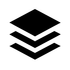 layer icon, layers symbol, stacked layers, multiple layers icon, layered structure, stack icon, 3d layer icon, hierarchy icon, overlapping squares, transparent layers, interface layers, app layer icon