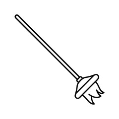Outline Mop Line Art Vector Design
