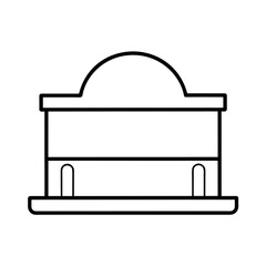 Outline Wall Shelf Line Art Vector Illustration