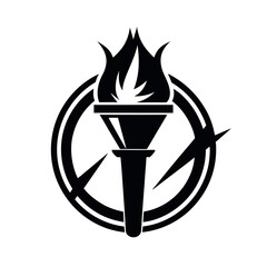 Flash Torch Silhouette Vector Design