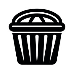 Laundry Basket Silhouette Vector Design