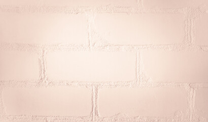 Soft Beige Brick Wall with Plaster Texture stock photo