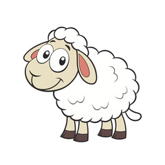cartoon sheep vector illustration
