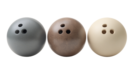 Bowling balls on a transparent background