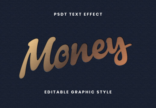 Gold Foil Deboss Text Effect Script Luxury Font