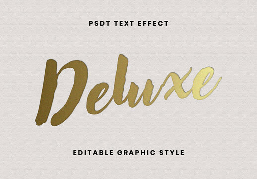 Gold Foil Deboss Text Effect Script Elegant Font