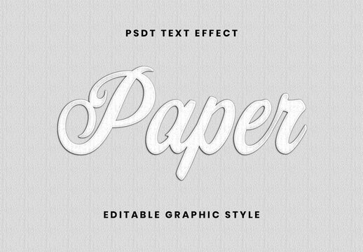 White And Gray Embossed Paper Text Effect Script Emboss Font