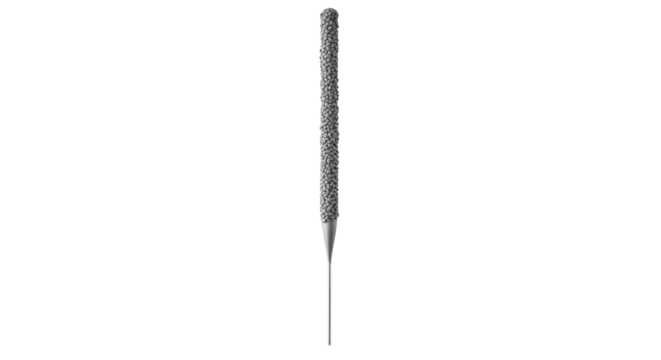 Precision needle file with textured grip for detailed metalwork