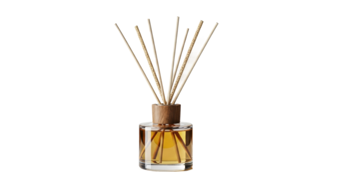 Elegant reed diffuser with scented oil and wooden sticks