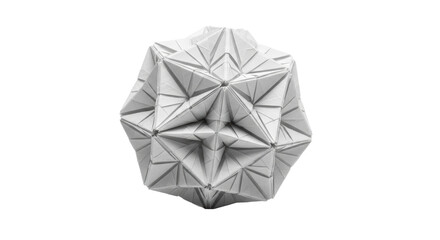 Fototapeta premium Intricate geometric origami sculpture with complex design