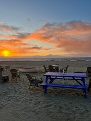 sunset at the beach