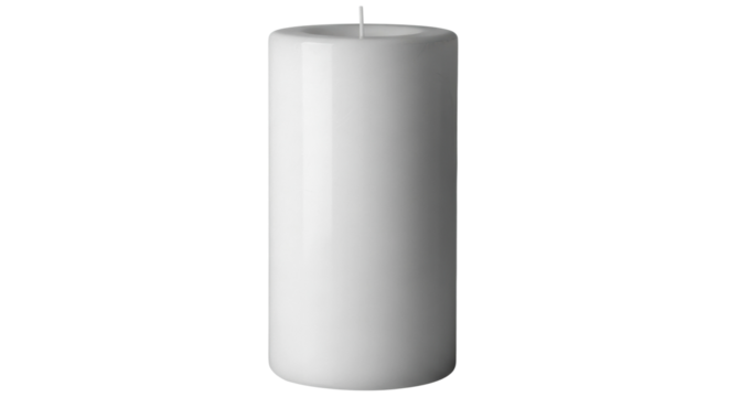 White pillar candle - elegant minimalistic home decor