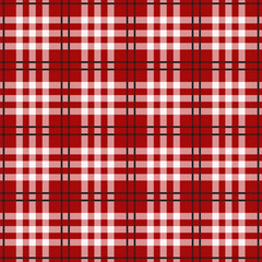 Classic tartan pattern with green and red hues. Seamless background for textiles, apparel or graphic design. Versatile for seasonal lifestyle projects.