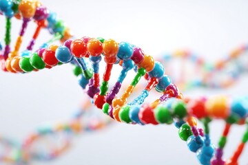 Colorful 3D DNA double helix model