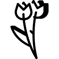 Tulip flowers icon