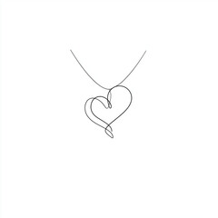 Heart-shaped pendant necklace in minimalistic design for Valentine’s Day  