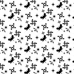 black and white seamless pattern