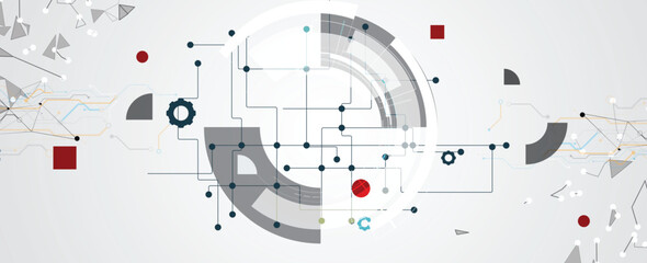 Abstract data technology and science and business combination background