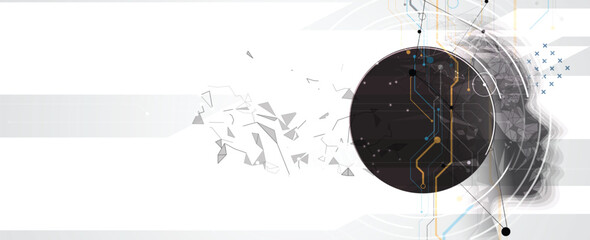 Abstract data technology and science and business combination background