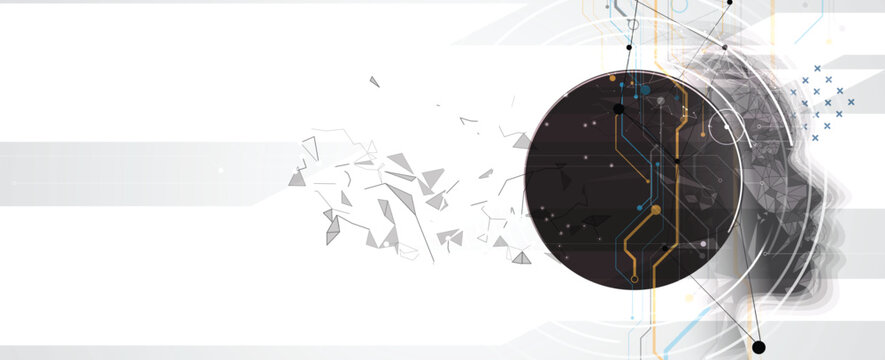 Abstract data technology and science and business combination background