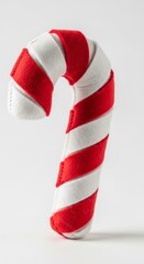 Felt Christmas Candy Cane photo on a solid white background, holiday graphic