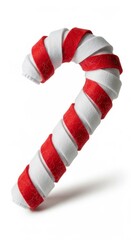 Felt Christmas Candy Cane photo on a solid white background, holiday graphic