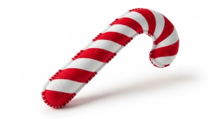 Felt Christmas Candy Cane photo on a solid white background, holiday graphic