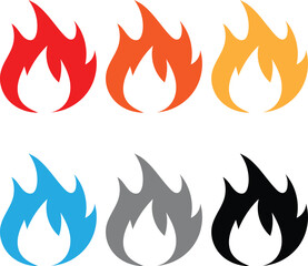 KCAL Flame Icon – Calorie Energy Symbol Vector