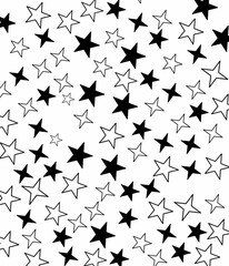 Fototapeta premium Seamless Star Vector Pattern Background