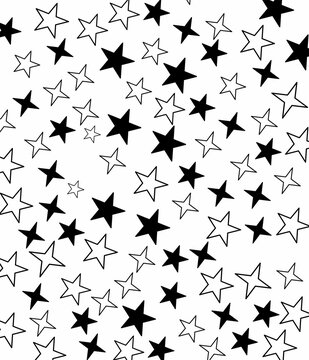 Seamless Star Vector Pattern Background