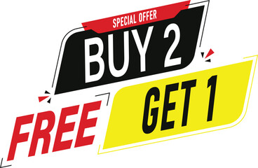 Fototapeta premium Buy Two Get One Free Promotional Design