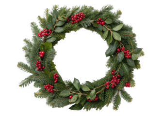 christmas wreath vector illustration