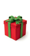 Felt Christmas present photo on a solid white background, holiday graphic, Craft