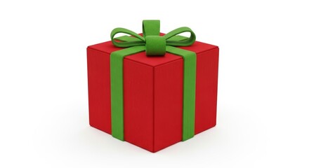 Felt Christmas present photo on a solid white background, holiday graphic, Craft