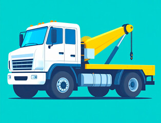 Tow truck, flat design illustration