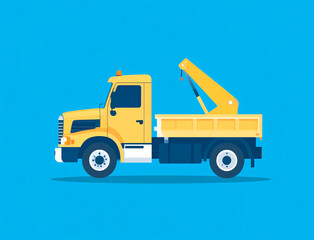 Fototapeta premium Tow truck, flat design illustration