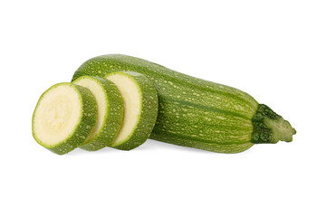 Zucchini on a white isolated background