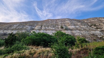 mountain landscape with blue sky