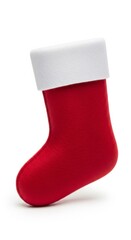 Felt Christmas Stocking photo on a solid white background, holiday graphic, Craft