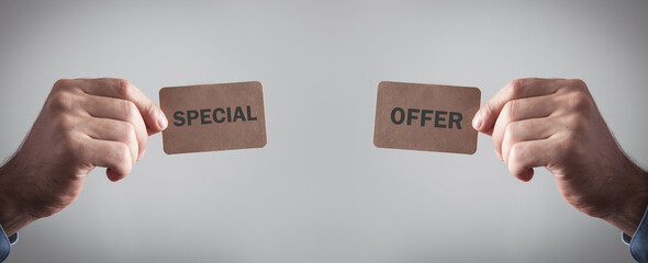Special Offer concept. Sales. Discount