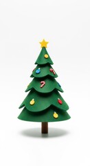 Felt Christmas Tree photo on a solid white background, holiday graphic, Craft