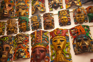 Fototapeta premium Mascaras prehispánicas Mexicanas